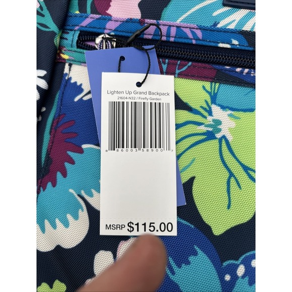 NEW!! Vera Bradley Lighten Up Grand Firefly Garden Floral - Water Resistant - Picture 5 of 8